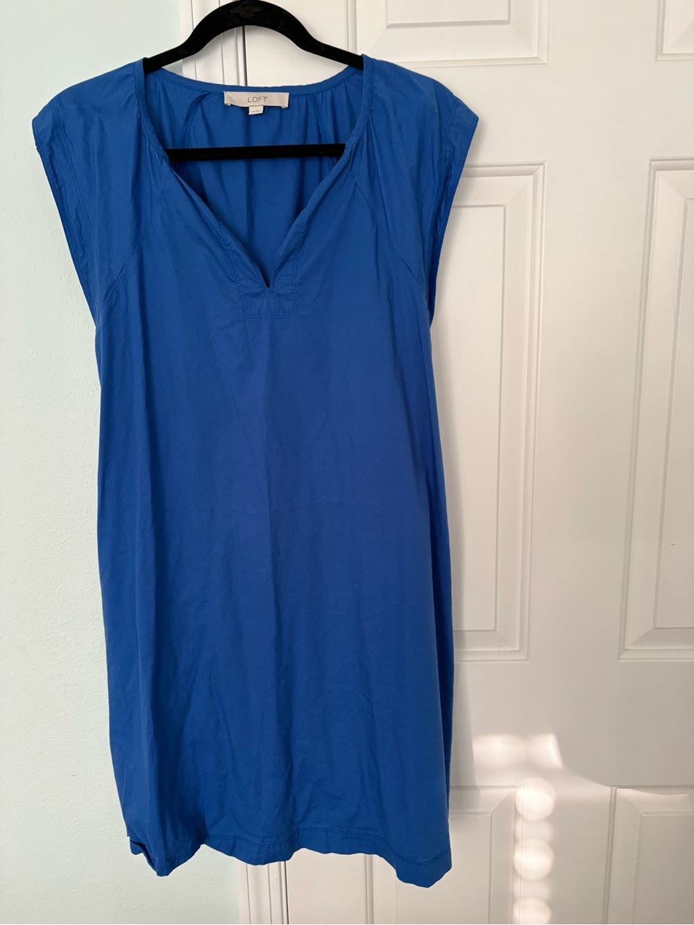 LOFT Blue Cap Sleeve V-Neck Tunic
